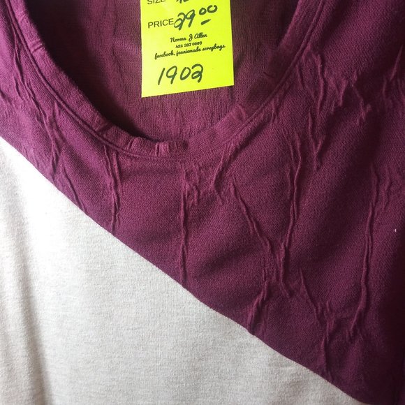 1903 Jeaniemade Size XL Sonoma Upcycled Sweater Top - Picture 3 of 4